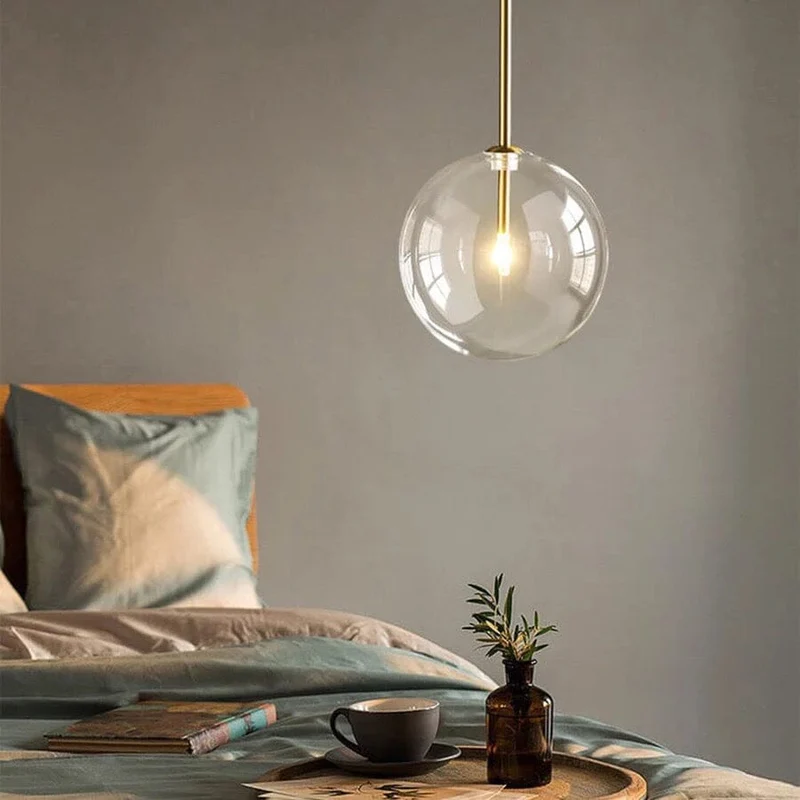 Euroselle Glass Ball Pendant Lights for Nordic Modern Home Decor