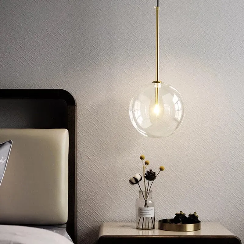 Euroselle Glass Ball Pendant Lights for Nordic Modern Home Decor