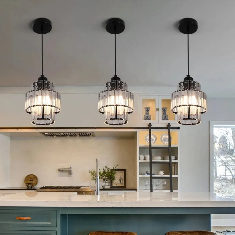 Saela Crystal Pendants By Euroselle In Black Or Gold