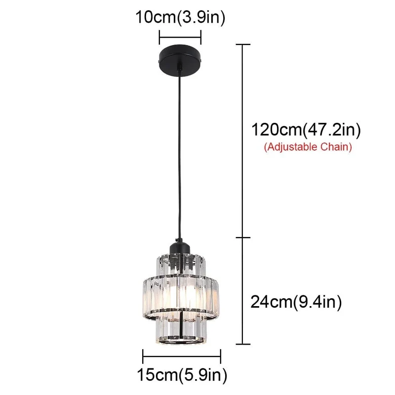 Saela Crystal Pendants By Euroselle In Black Or Gold