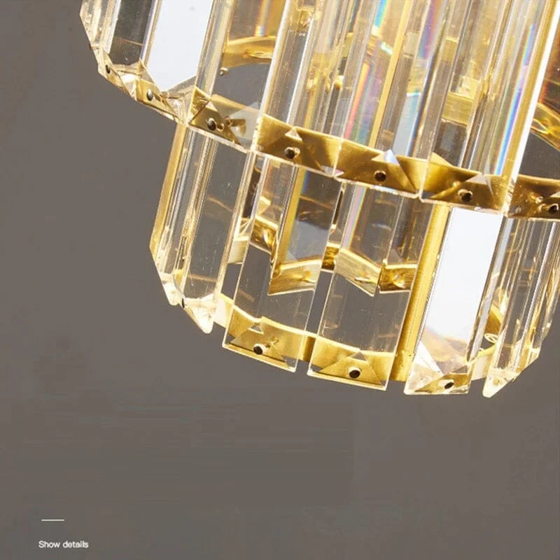 Saela Crystal Pendants By Euroselle In Black Or Gold