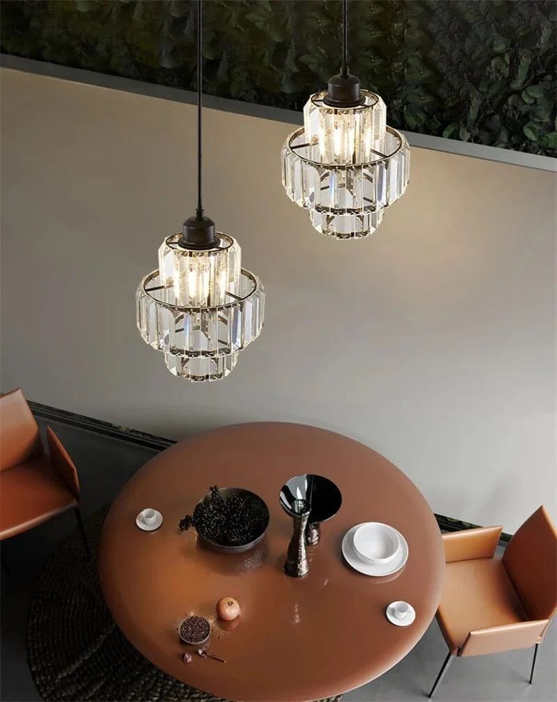 Saela Crystal Pendants By Euroselle In Black Or Gold