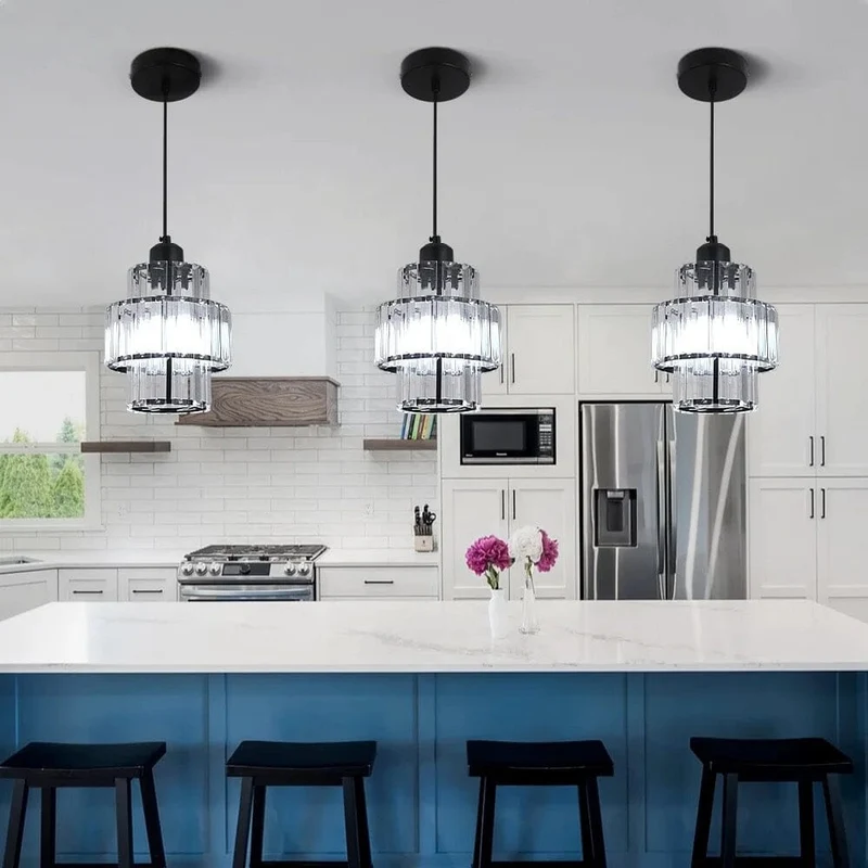 Saela Crystal Pendants By Euroselle In Black Or Gold