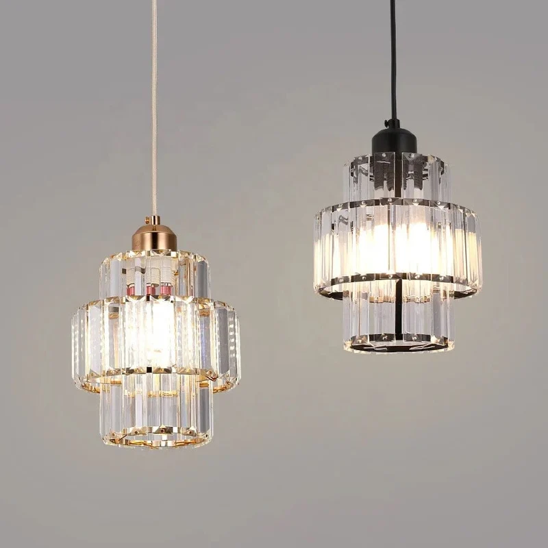 Saela Crystal Pendants By Euroselle In Black Or Gold