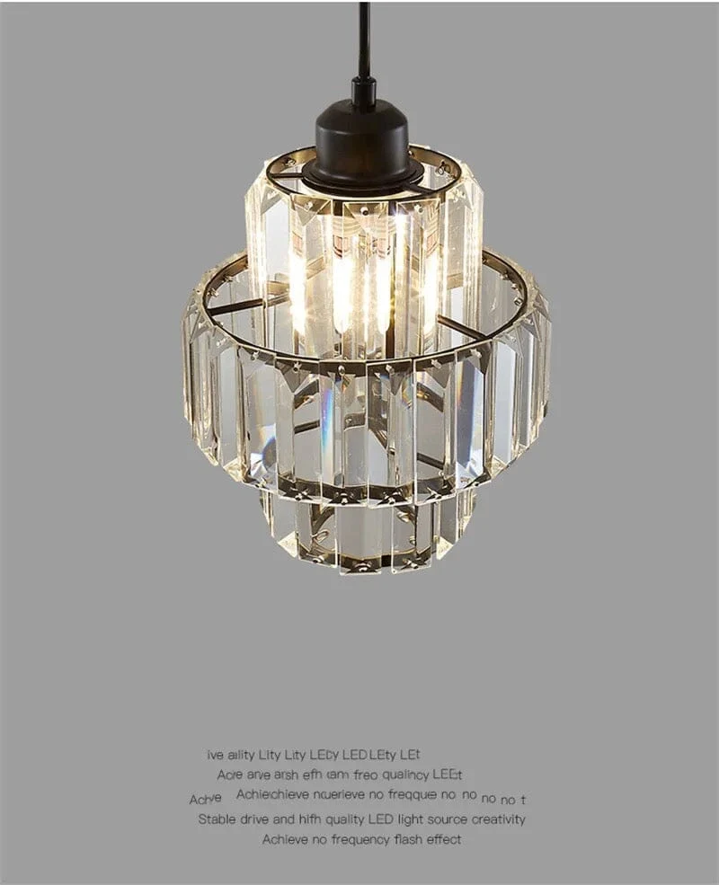 Saela Crystal Pendants By Euroselle In Black Or Gold