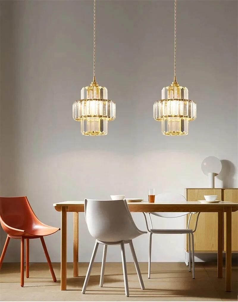 Saela Crystal Pendants By Euroselle In Black Or Gold