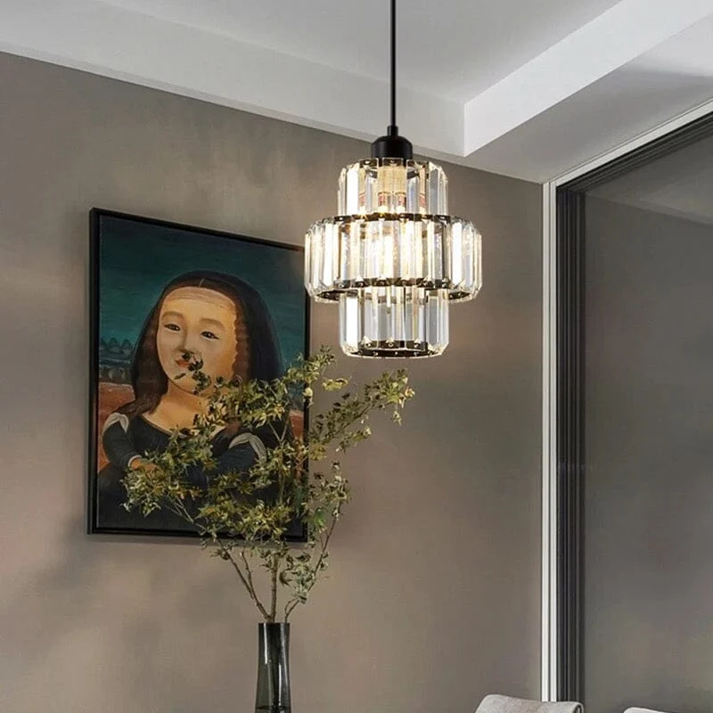 Saela Crystal Pendants By Euroselle In Black Or Gold