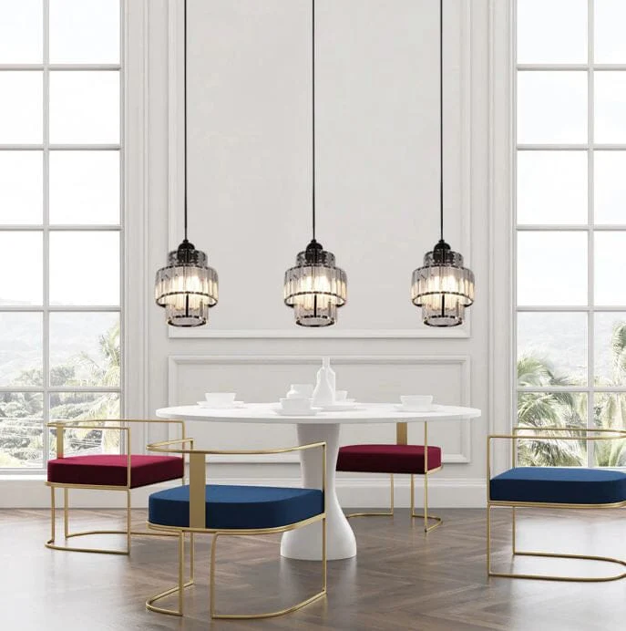 Saela Crystal Pendants By Euroselle In Black Or Gold