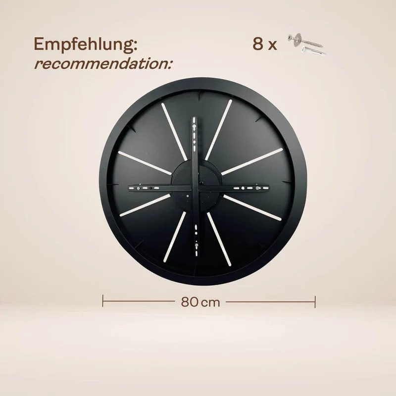s.luce Echos Galerieleuchte 8-flammig Ø 80cm Baldachin Ø 18/25cm