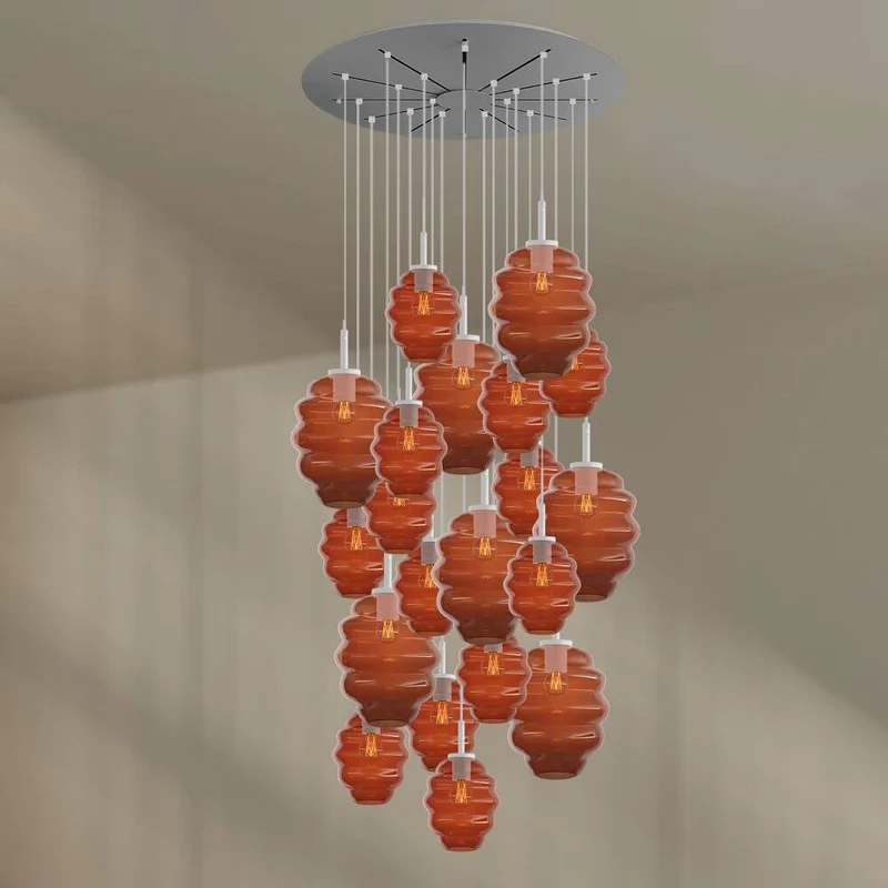 s.luce Echos Galerieleuchte 20-flammig Ø 120cm Baldachin Ø 18/25cm