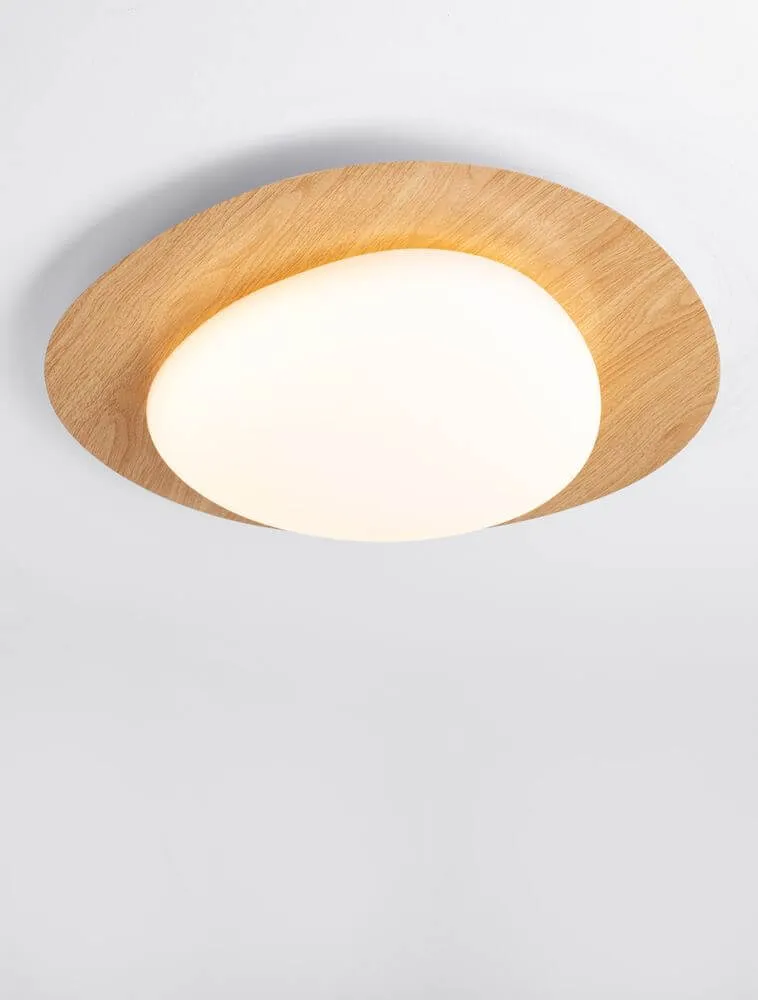 Nimbus LED Deckenleuchte 3000K Holz, Weiß