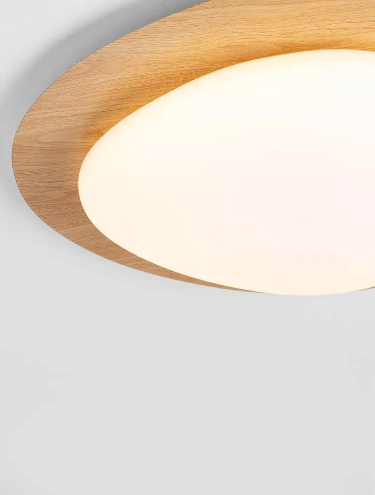 Nimbus LED Deckenleuchte 3000K Holz, Weiß