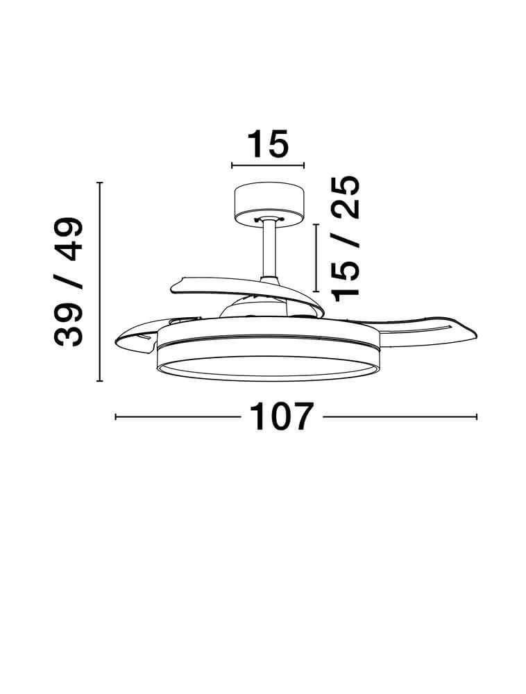 Nevma LED Ventilator Ø 107cm 3000, 4000, 6500K