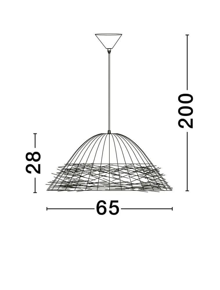 Natu Pendelleuchte E27 Seegras Braun