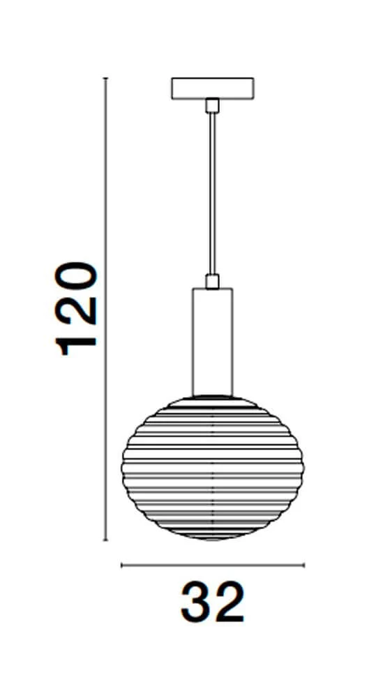 Allen Pendelleuchte E27 Gold, Weiß
