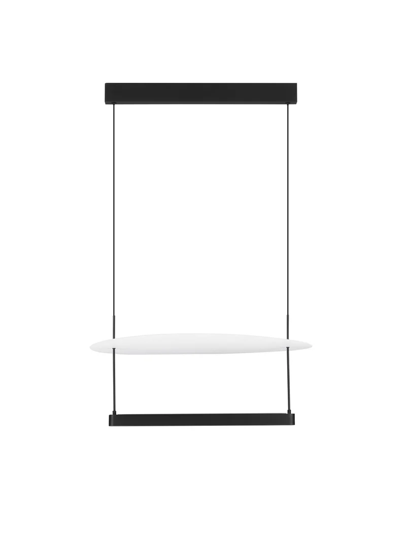 Diona LED Pendelleuchte Ø 60cm Schwarz, Weiß