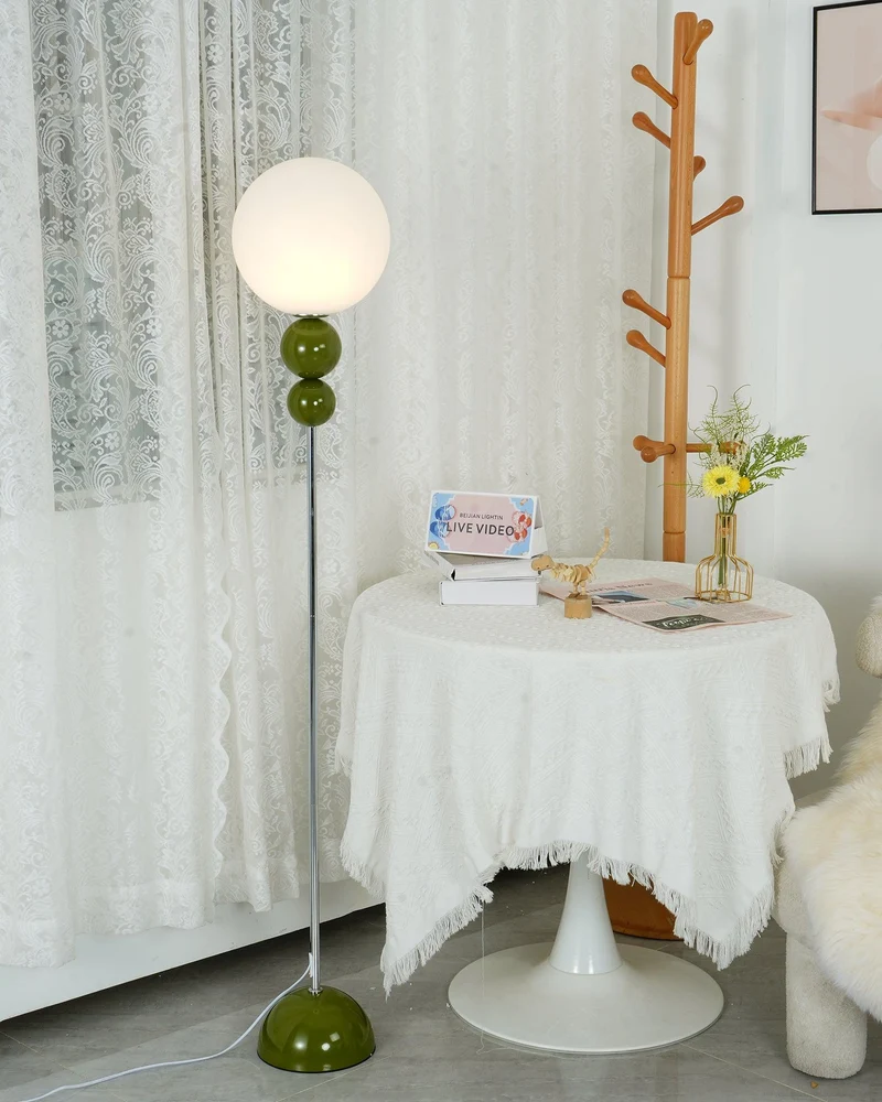 Clavel Floor Lamp With Metal And Glass Design By Euroselle