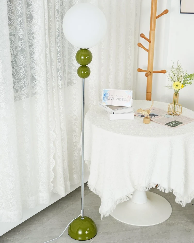 Clavel Floor Lamp With Metal And Glass Design By Euroselle