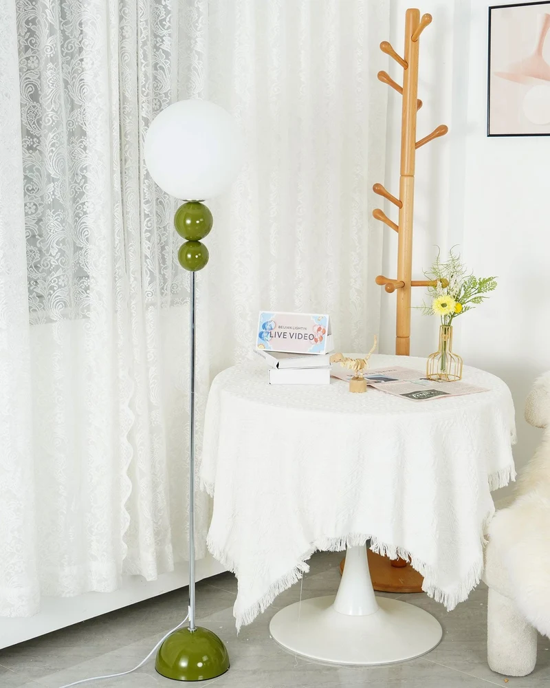 Clavel Floor Lamp With Metal And Glass Design By Euroselle