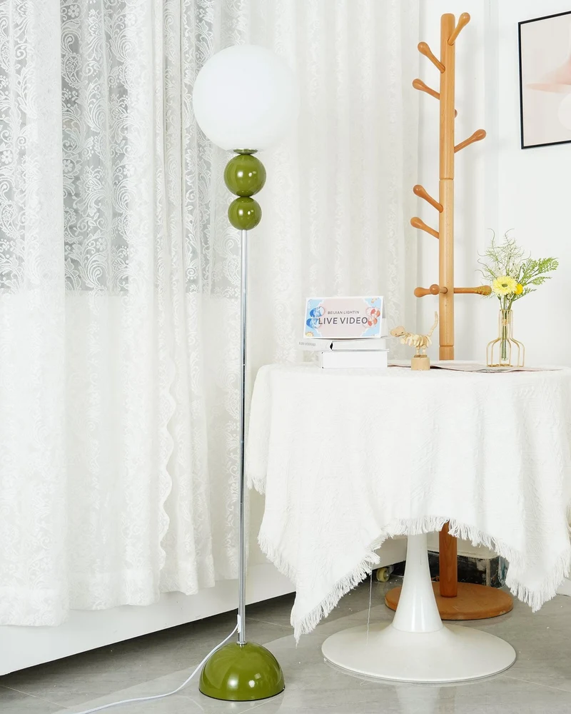 Clavel Floor Lamp With Metal And Glass Design By Euroselle