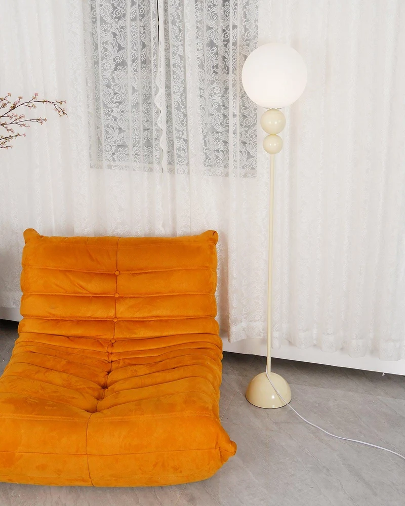 Clavel Floor Lamp With Metal And Glass Design By Euroselle