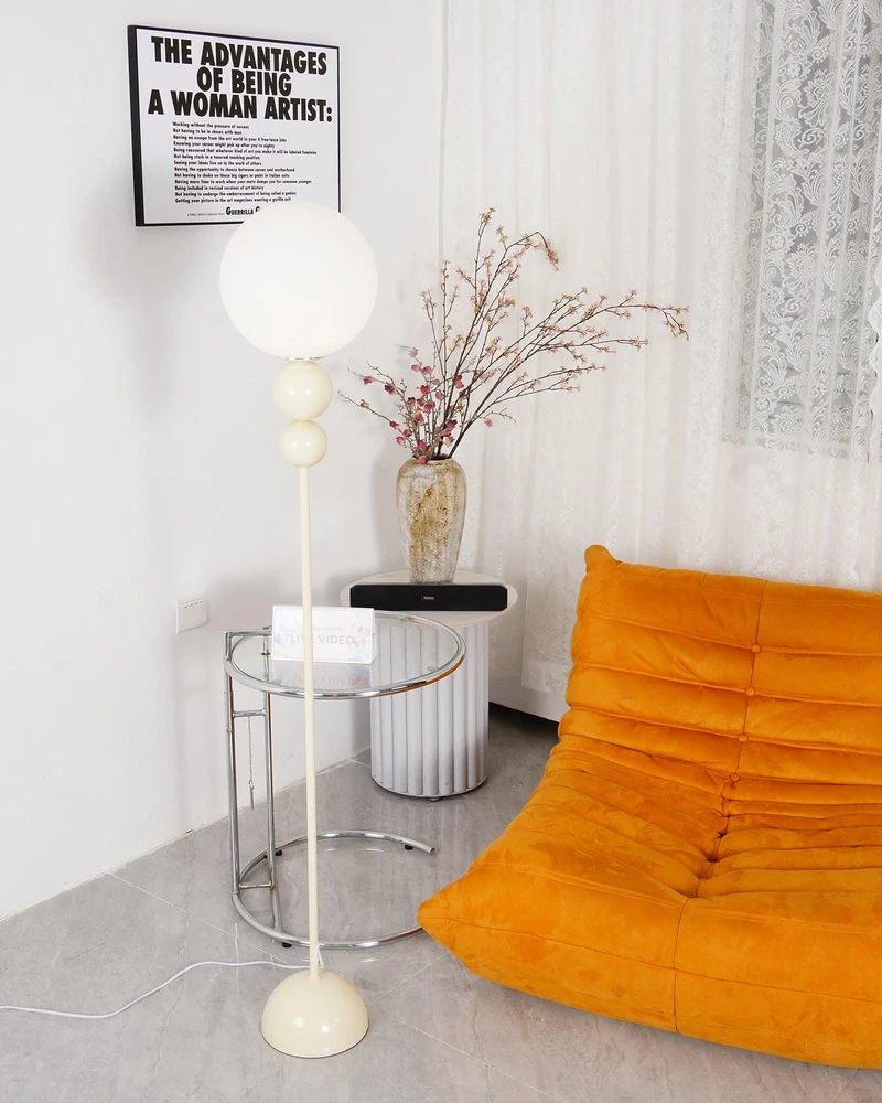 Clavel Floor Lamp With Metal And Glass Design By Euroselle