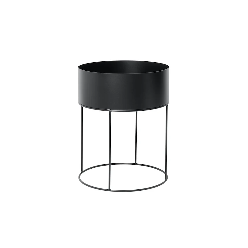 ferm LIVING Plant Box Rund | Pflanzkübel aus Metall