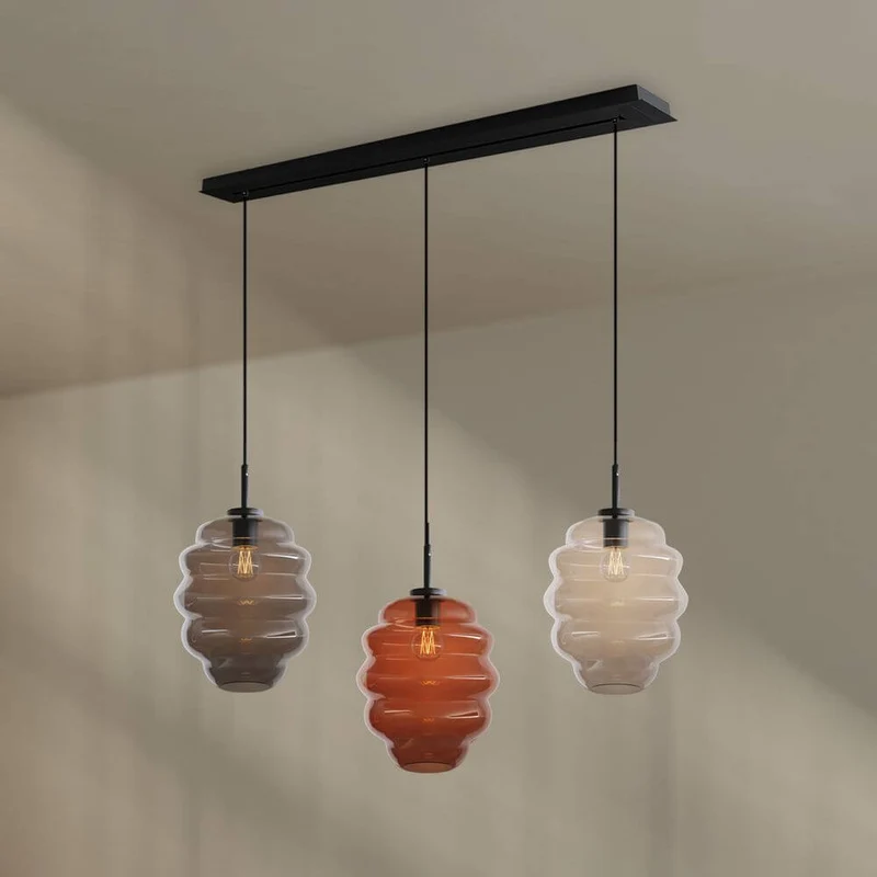 s.luce Echos Esszimmer-Hängeleuchte 3-flammig 120cm Ø 25cm
