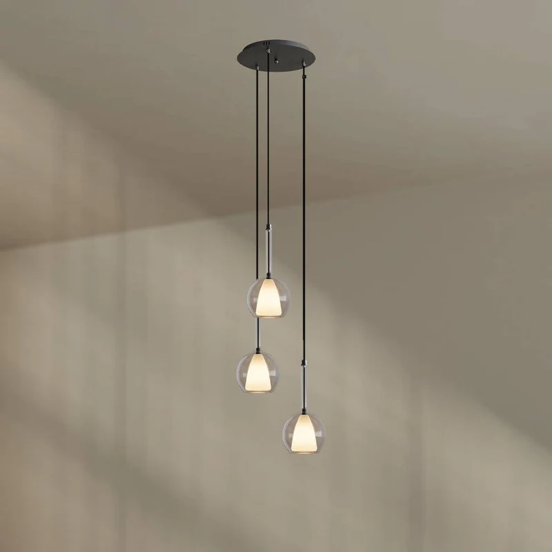 s.luce Belluna Galerieleuchte 3-flammig Ø 40cm Baldachin