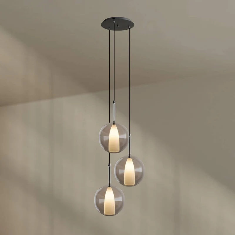 s.luce Belluna Galerieleuchte 3-flammig Ø 40cm Baldachin