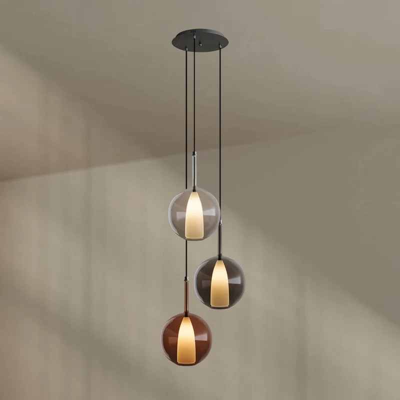 s.luce Belluna Galerieleuchte 3-flammig Ø 40cm Baldachin