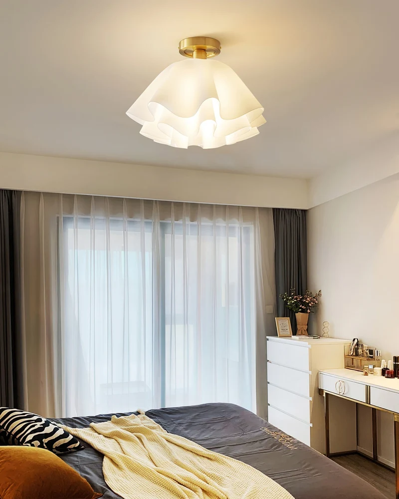 Euroselle Gailon Copper Ceiling Light With Folded Modern Design