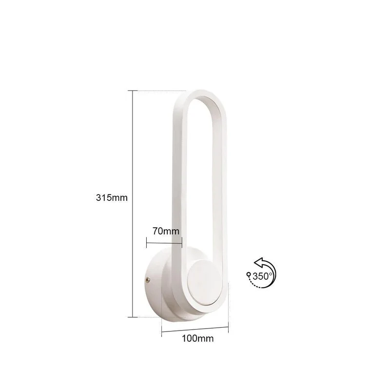 Euroselle Nordic Modern Wall Lamp With Geometric Form