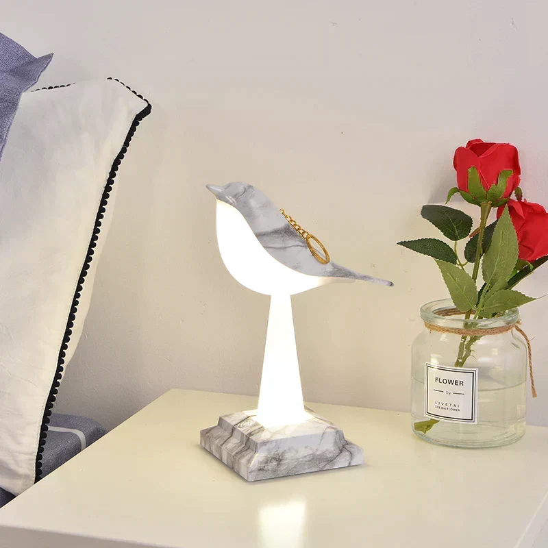 Missbird-V2 Ekster Bird Table Lamp By Euroselle Eclectus-Inspired Calming Glow