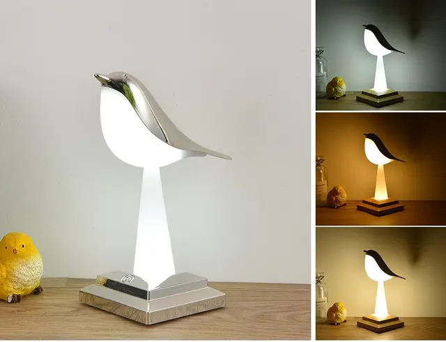 Missbird-V2 Ekster Bird Table Lamp By Euroselle Eclectus-Inspired Calming Glow