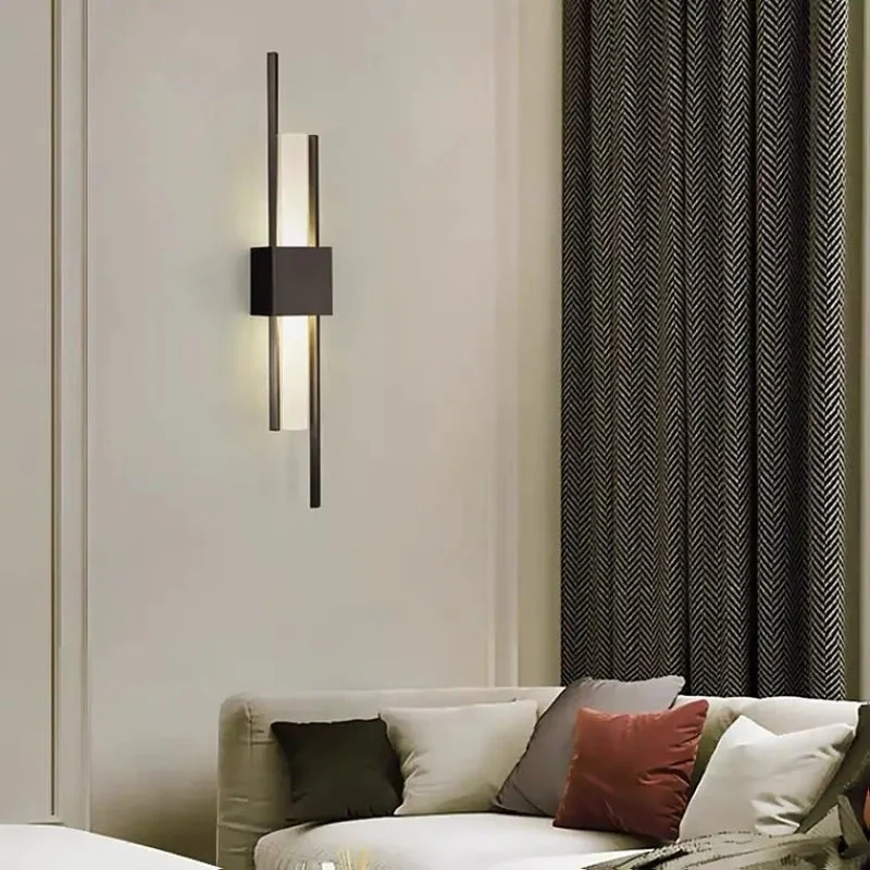 LuminArt Black Gold LED Wall Lamp For Bedroom By Euroselle