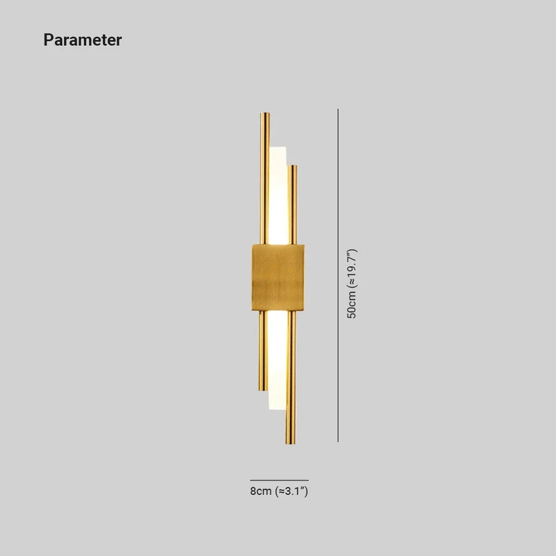 LuminArt Black Gold LED Wall Lamp For Bedroom By Euroselle