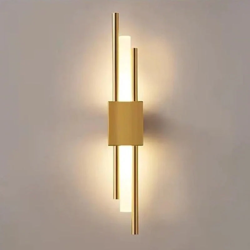 LuminArt Black Gold LED Wall Lamp For Bedroom By Euroselle