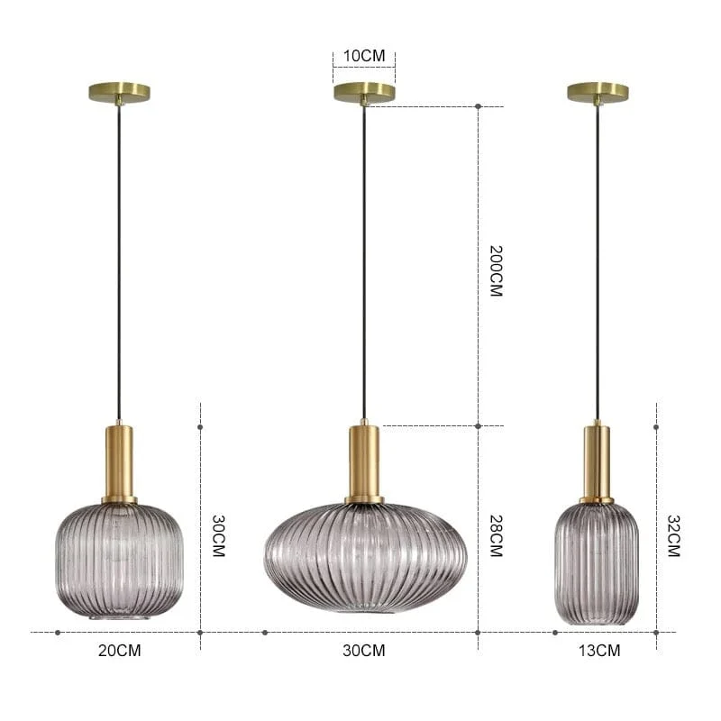 Isadora Pendant Lights By Euroselle Retro Colorful Hanging Glass Pendants