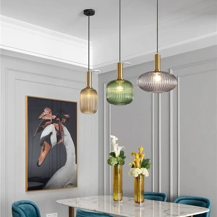 Isadora Pendant Lights By Euroselle Retro Colorful Hanging Glass Pendants