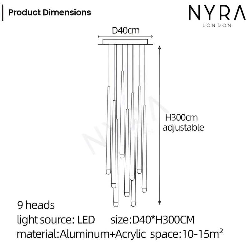Elegant Jules Modern Pendant Euroselle Light Fixture