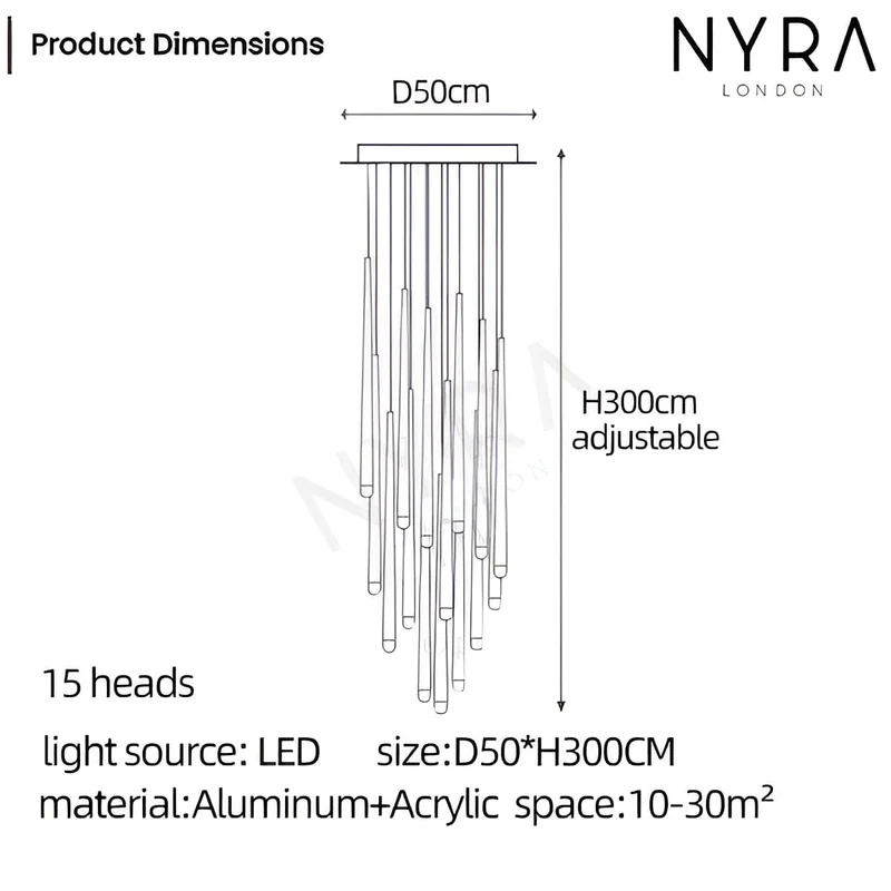 Elegant Jules Modern Pendant Euroselle Light Fixture