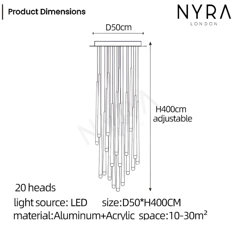 Elegant Jules Modern Pendant Euroselle Light Fixture