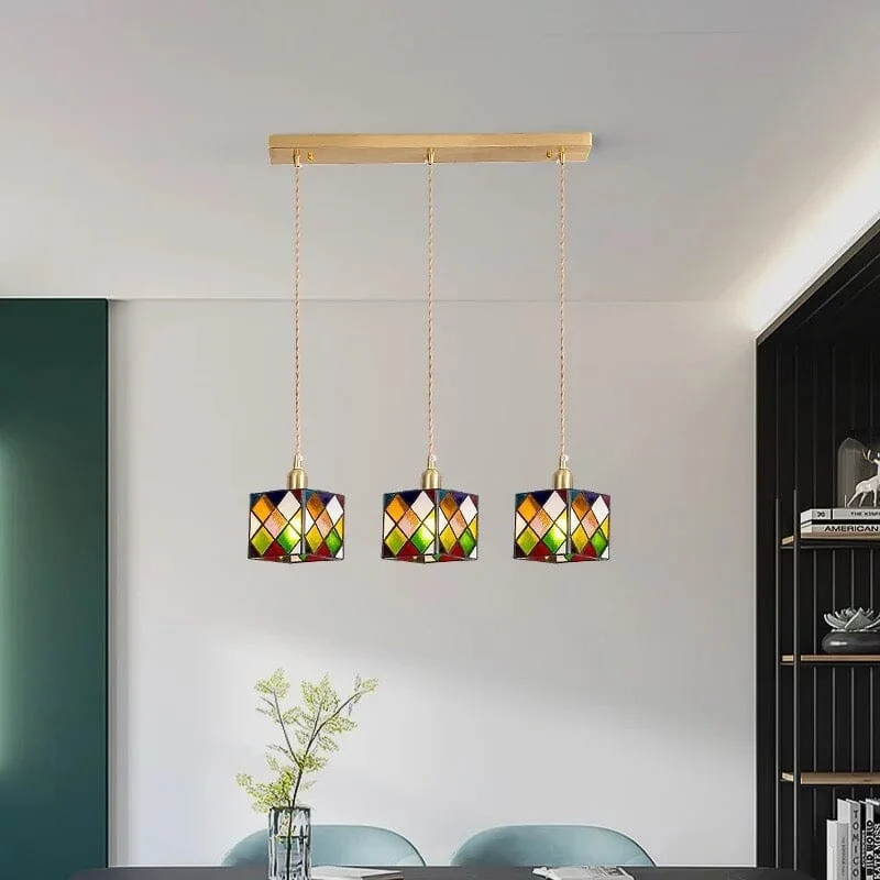 Rubik Cube Glass Pendant Light With Retro Charm Euroselle