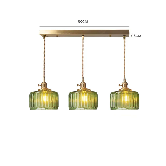 Euroselle Stunning Cylinder Glass Pendant Light Fixture