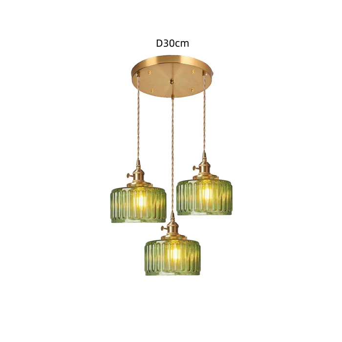 Euroselle Stunning Cylinder Glass Pendant Light Fixture
