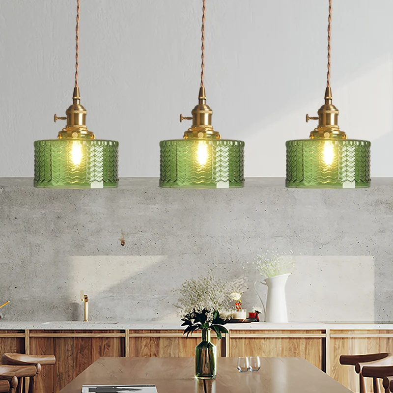 Euroselle Stunning Cylinder Glass Pendant Light Fixture