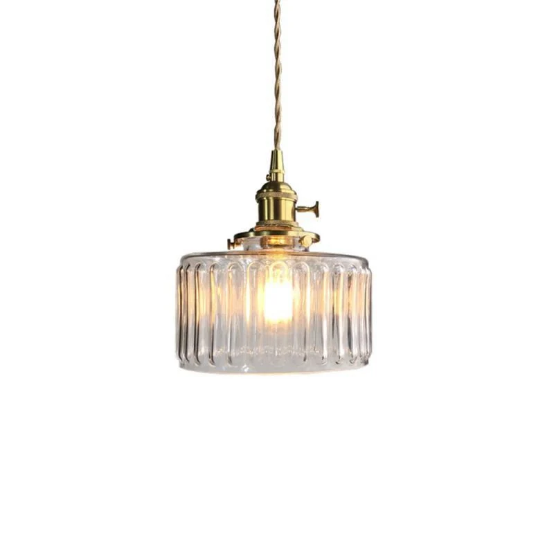 Euroselle Stunning Cylinder Glass Pendant Light Fixture