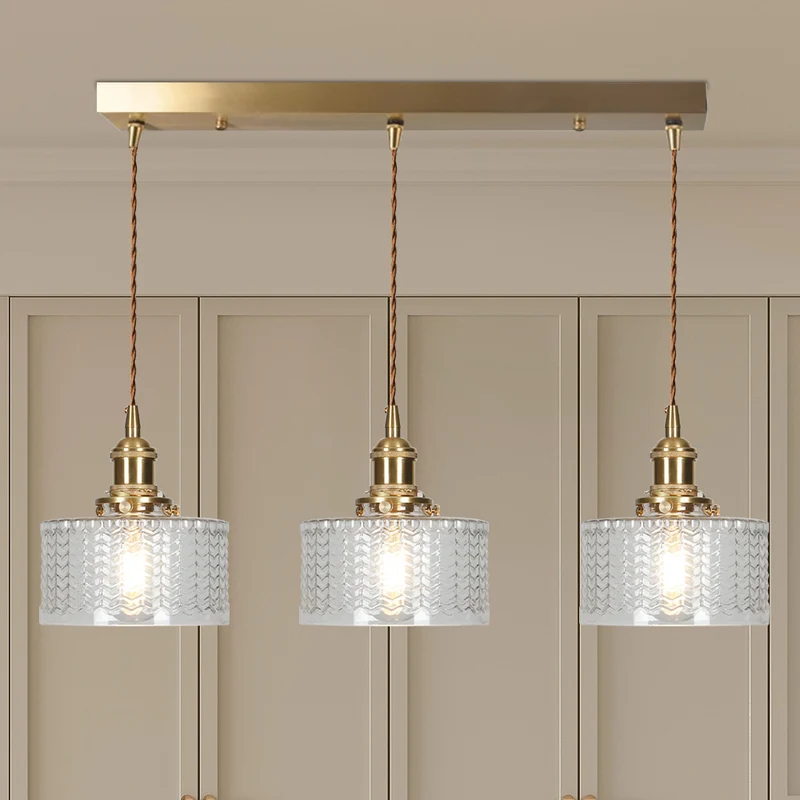 Euroselle Stunning Cylinder Glass Pendant Light Fixture