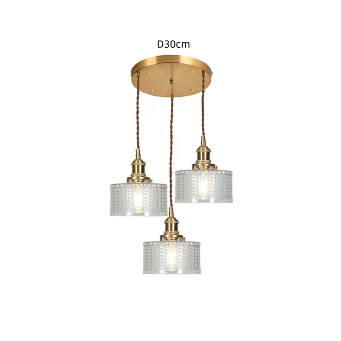Euroselle Stunning Cylinder Glass Pendant Light Fixture